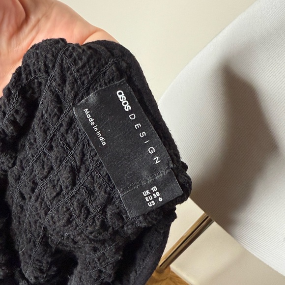 ASOS Black Shirred Bodice Open Back Maxi Dress - Picture 4 of 9